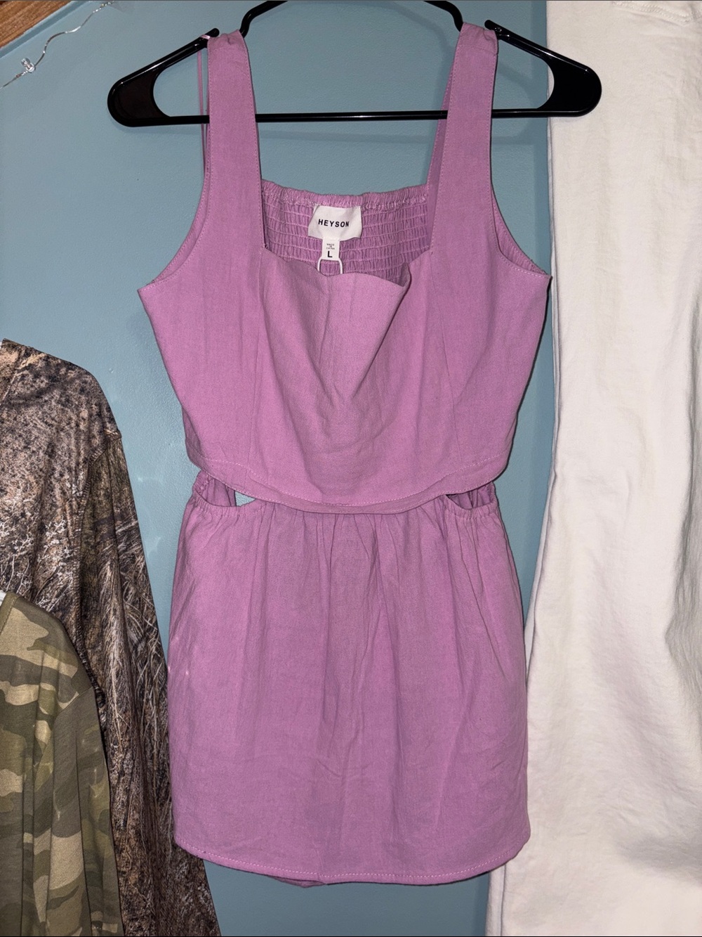 NWT 💯 COTTON - LARGE Heyson Lavender Sleeveless Top